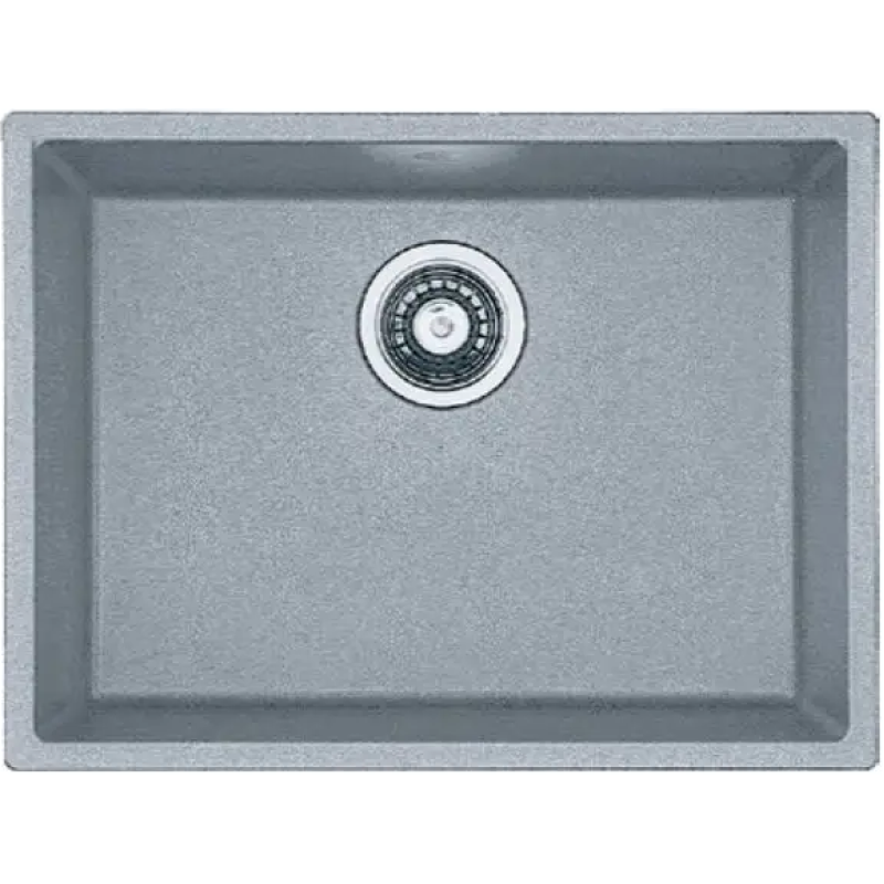 Гранітна мийка Quadro 53x46 Grey Metallic
