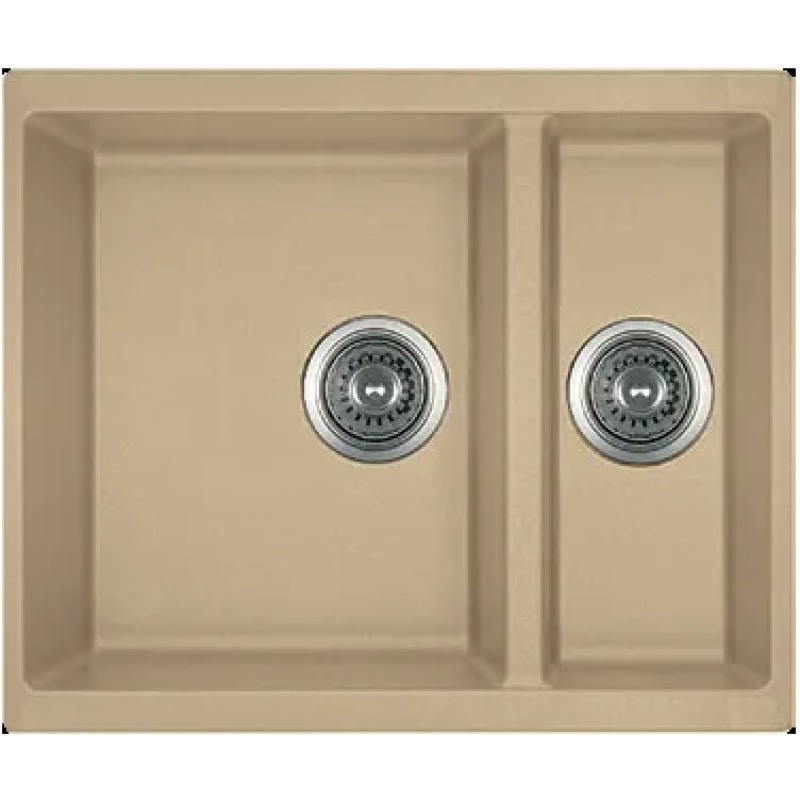 Гранітна мийка Quadro 56x46x15 Beige