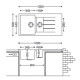 Гранітна мийка Classic 100x50x15 Beton