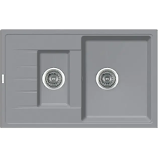 Гранітна мийка Classic 78x50x15 Grey Metallic