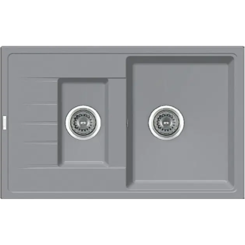 Гранітна мийка Classic 78x50x15 Grey Metallic