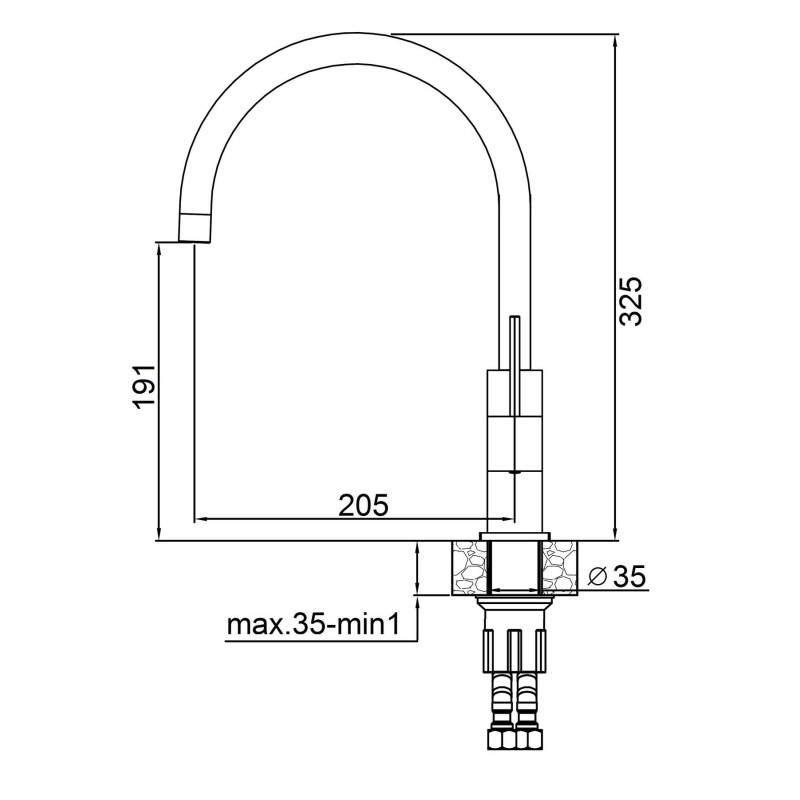 Кухонний змішувач FKM 50 SS Cream