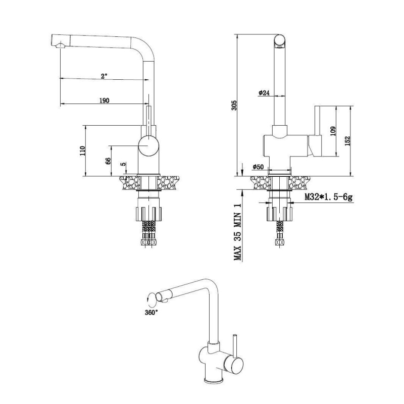 Кухонний змішувач FKM 45 SS Inox