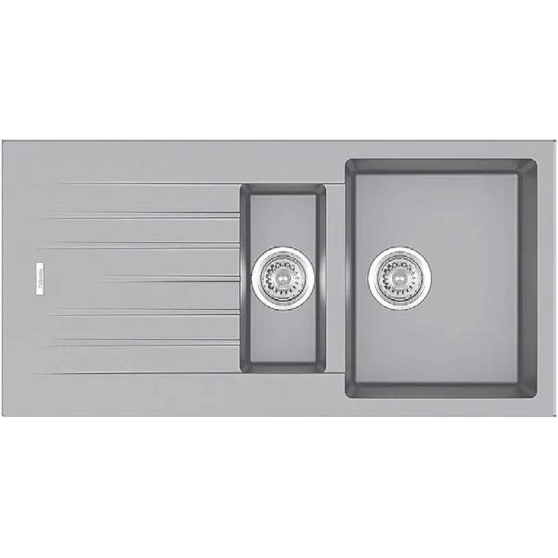 Гранітна мийка Classic 100x50x15 Grey Metallic