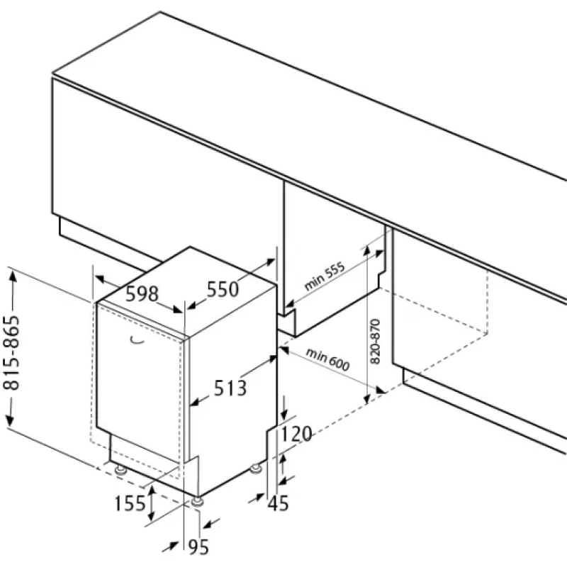 Вбудовувана посудомийка FBDW 5612E