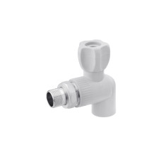 Кран радіаторний кутовий PPR Rozma 20х1/2"