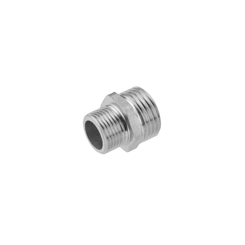 Ніпель перехідний посилений LexLine 1/2"х3/8" ЗЗ нікельований НК0540-Вн