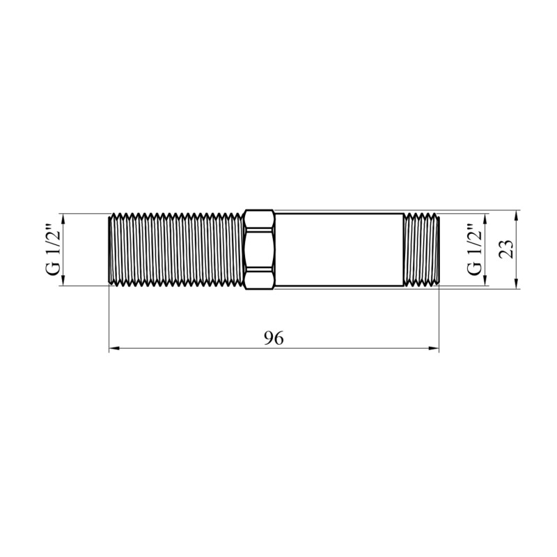 Згін посилений LexLine 1/2" ЗЗ латунний УК0641-В