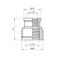 Муфта перехідна посилена LexLine 1/2"х3/8" ВВ нікельована НК0331-Вн