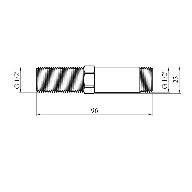 Згін посилений LexLine 1/2" ЗЗ нікельований НК0641-Вн