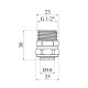 Муфта металопластикова STA (DN) 16х1/2" РЗ нікельована