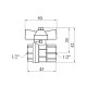 Кран кульовий Valves 1/2" ВВ PN30 синій метелик