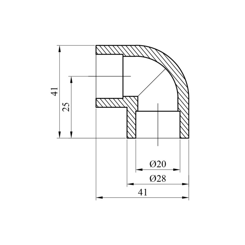 Коліно 90° PPR Rozma 20 мм