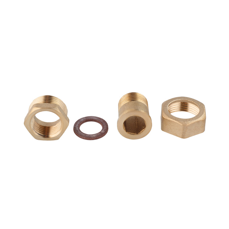 Згін-американка пряма посилена LexLine 3/4" ВЗ латунна УК0803-В