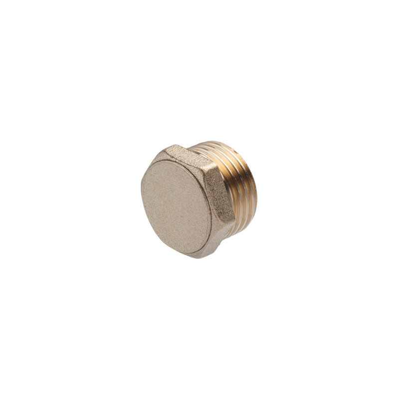 Заглушка посилена LexLine 1/2" РЗ латунна УК1091-В
