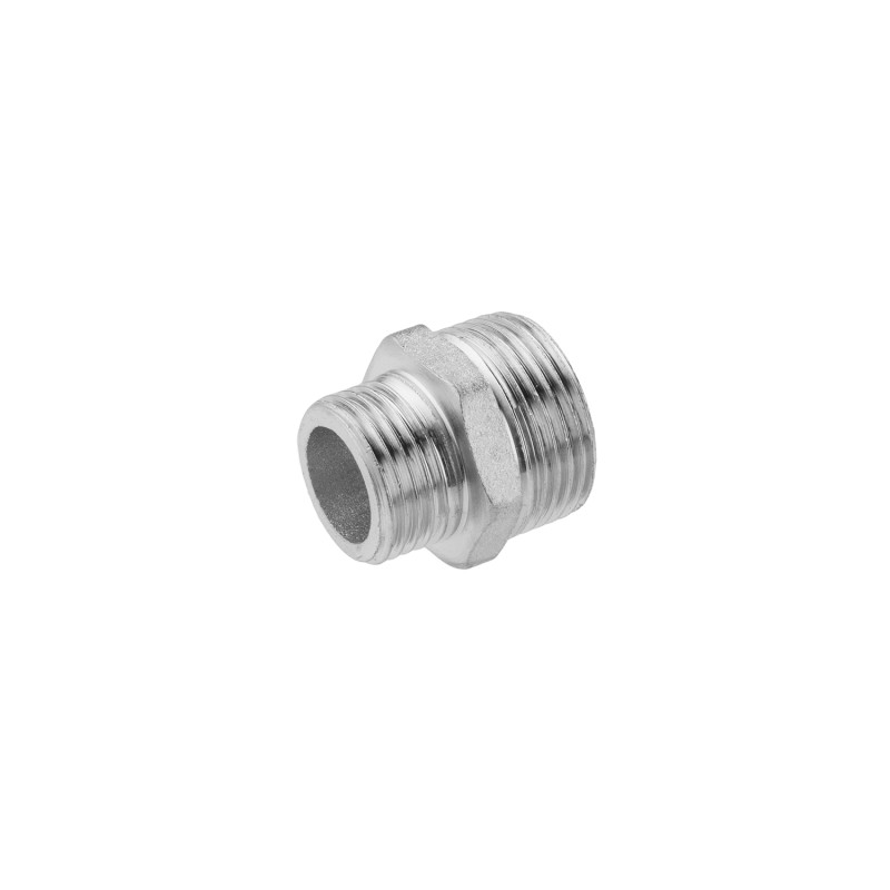 Ніпель перехідний посилений LexLine 1/2"х3/4" ЗЗ нікельований НК0511-Вн