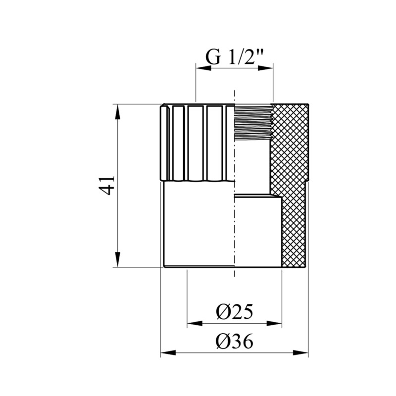 Муфта PPR Rozma 25x1/2" РВ