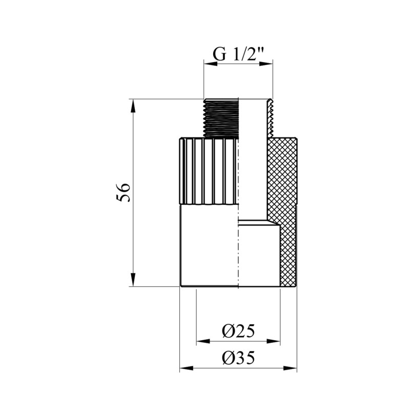 Муфта PPR Rozma 25х1/2" РЗ