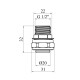 Муфта металопластикова STA (DN) 20х1/2" РЗ нікельована