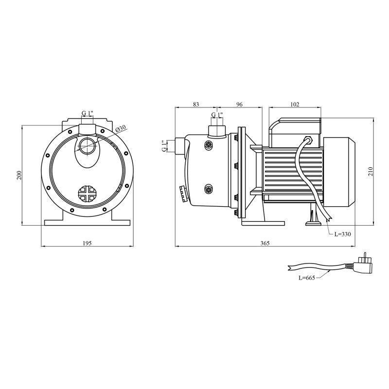 Насос поверхневий Forwater JET 150S 1,5 кВт