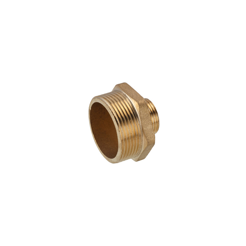 Ніпель перехідний посилений LexLine 1 1/4"х1/2" ЗЗ латунний УК0514-В