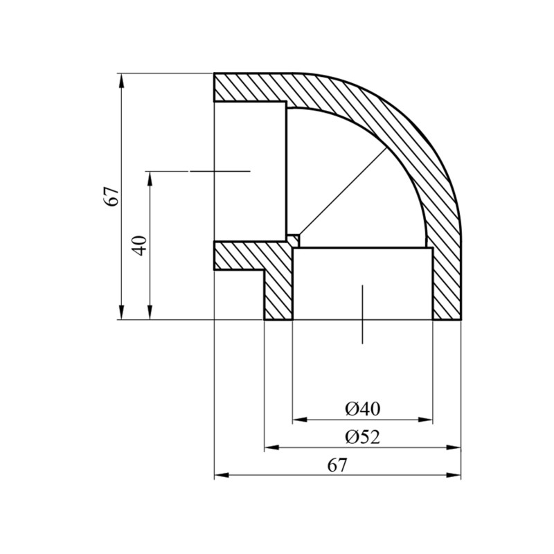 Коліно 90° PPR Rozma 40 мм