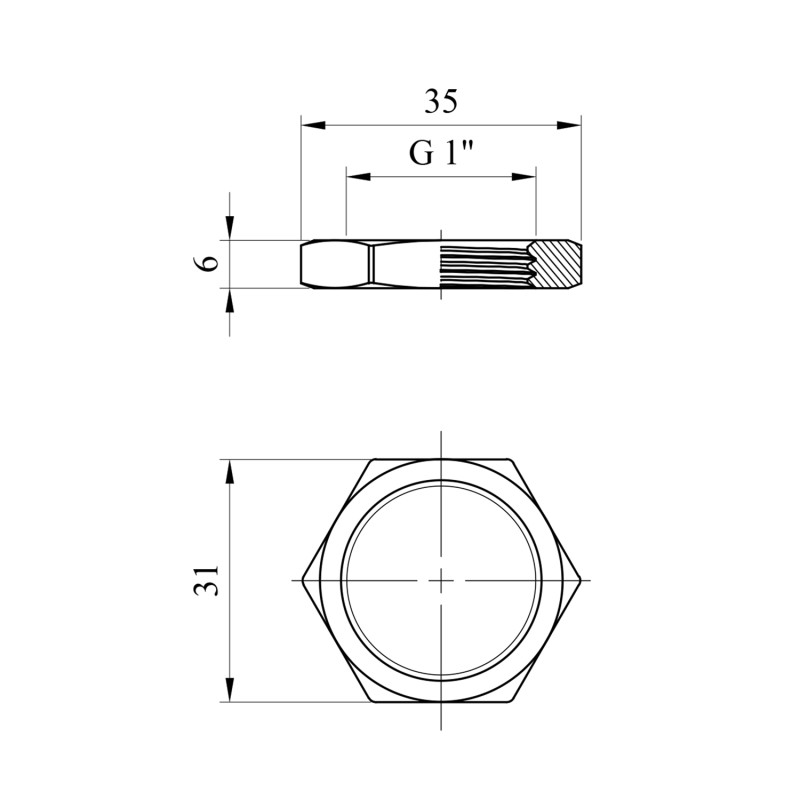 Контргайка STA 3/4"х6 мм латунна