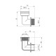Кутник посилений LexLine 3/4" ВЗ латунний УК0120-В
