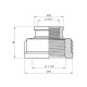 Муфта перехідна посилена LexLine 1 1/4"х3/4" ВВ латунна УК0312-В