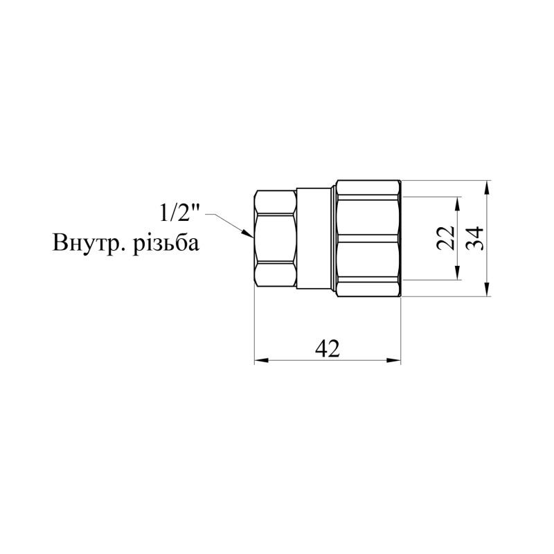 Врізка для труб STA 1/2"х22 мм РВ латунна