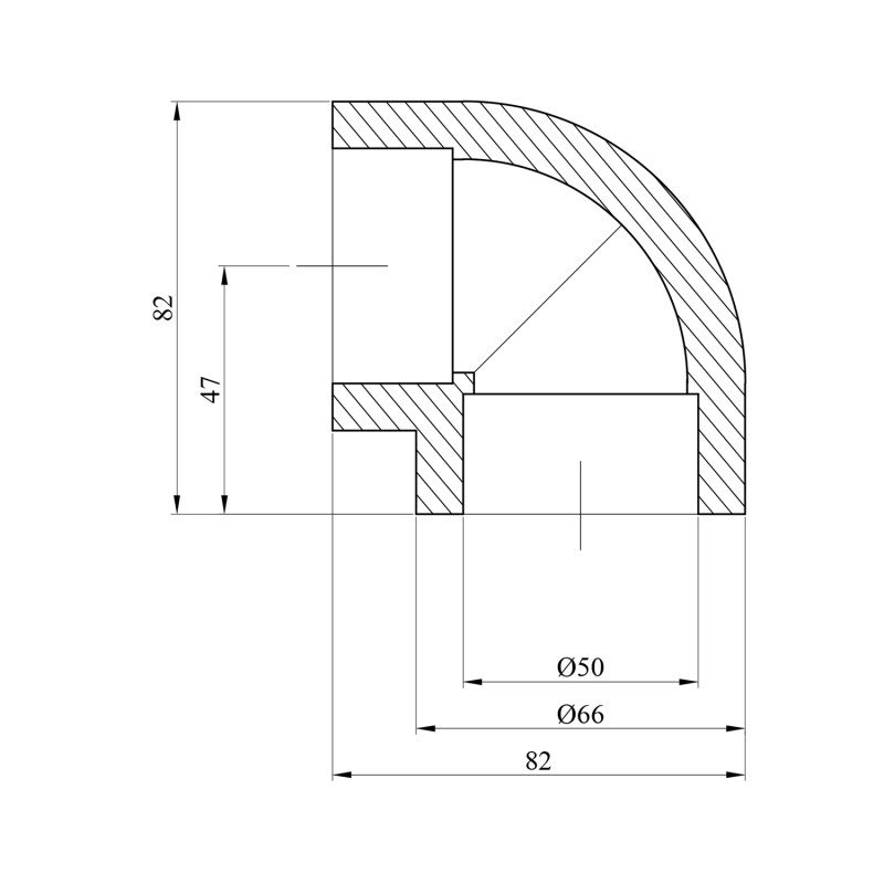 Коліно 90° PPR Rozma 50 мм