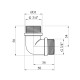 Кутник посилений LexLine 3/4" ЗЗ латунний УК0132-В