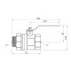 Кран-американка STA 2" ВЗ PN25 ручка, латунний