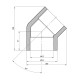 Коліно 45° PPR Rozma 63 мм