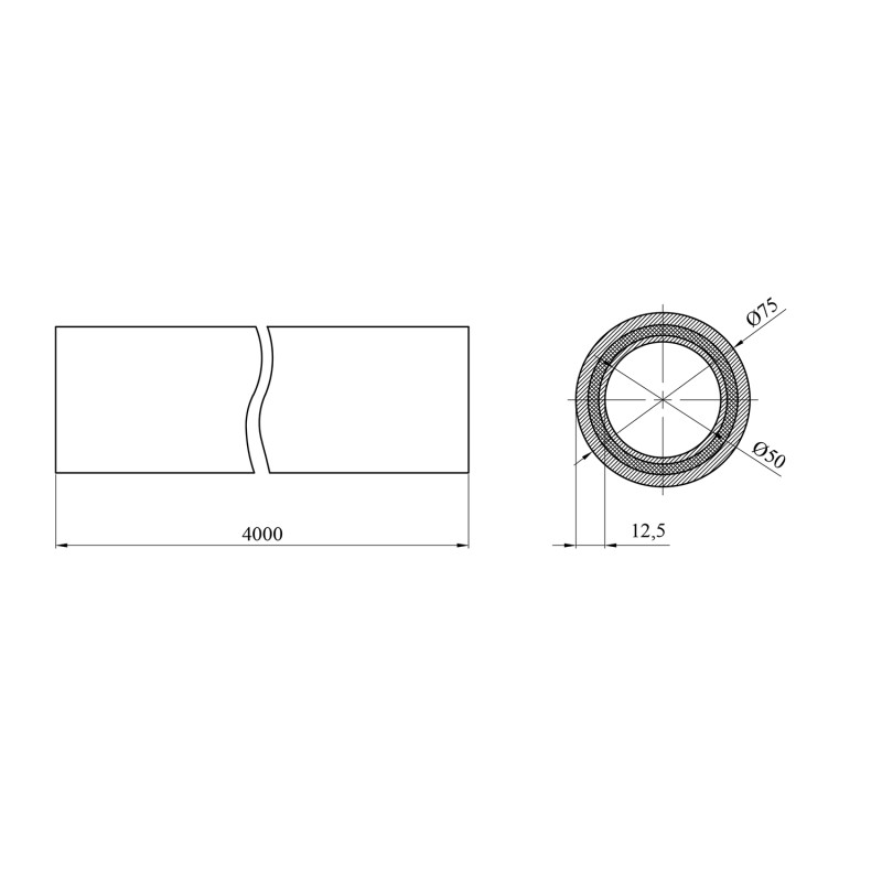 Труба PPR Rozma Fiber 75х12,5 мм