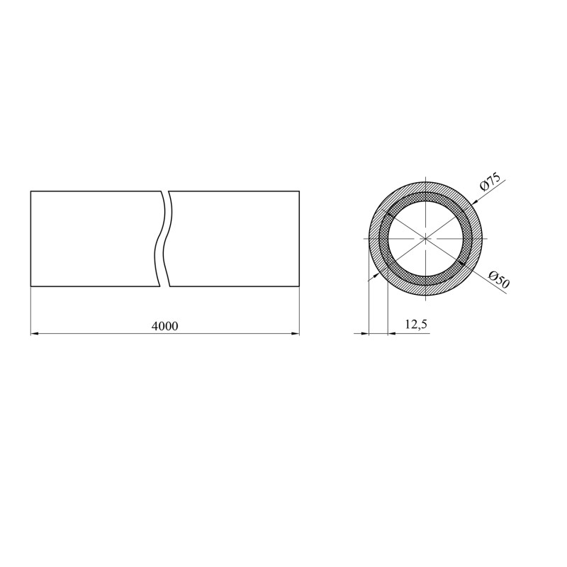 Труба PPR Rozma PN20 75х12,5 мм