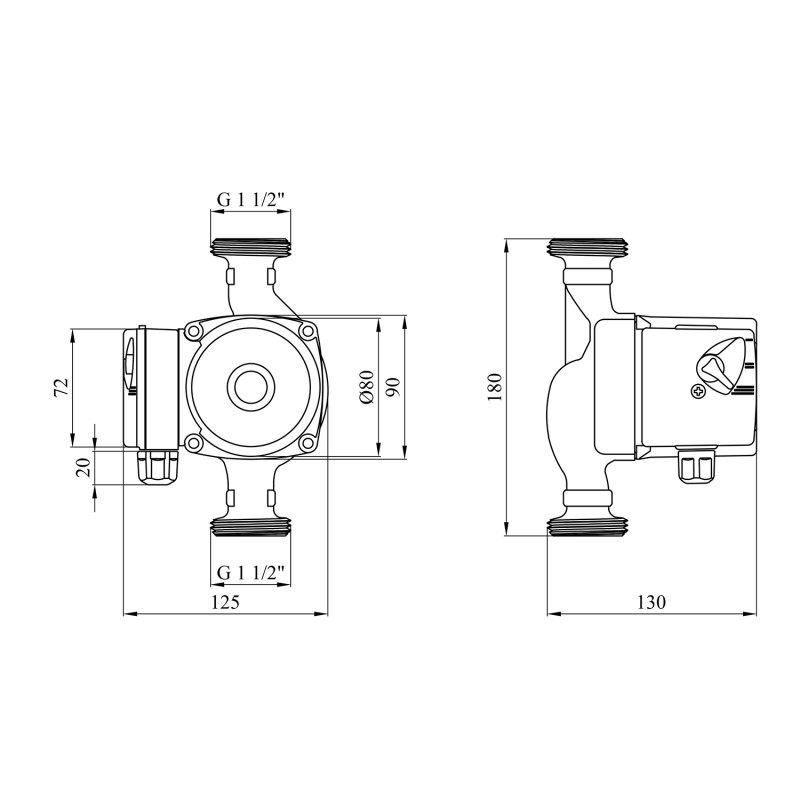 Насос циркуляційний Forwater GPD 25/4-180 (Grundfos)
