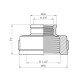 Муфта перехідна посилена LexLine 1 1/2" х 3/4" ВВ нікельована НК0310-Вн