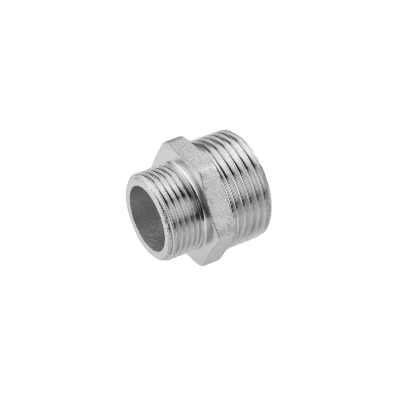 Ніпель перехідний посилений LexLine 1 1/2"х3/4" ЗЗ нікельований НК0521-Вн