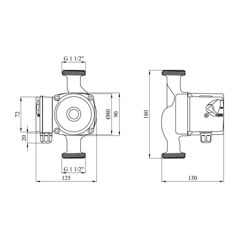 Насос циркуляційний Forwater GPD/UPS 25/6-180 (Grundfos)