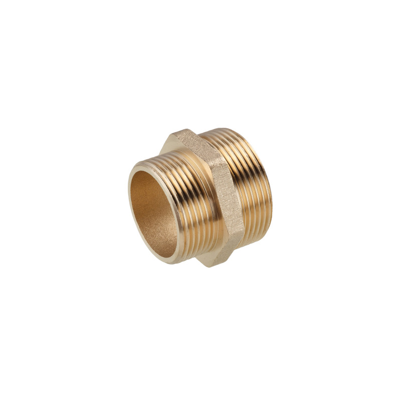 Ніпель перехідний посилений LexLine 1 1/2"х1 1/4" ЗЗ латунний УК0522-В