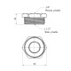 Футорка посилена LexLine 1 1/2"х3/4" ЗВ нікельована НК0724-Вн