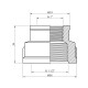 Муфта перехідна посилена LexLine 1 1/2"х1" ВВ нікельована НК0309-Вн