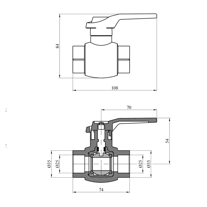 Кран кульовий PPR GrandiTherm 25 мм