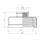 Муфта перехідна посилена LexLine 2"х3/4" ВВ латунна УК0320-В
