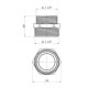 Ніпель перехідний посилений LexLine 1 1/2"х1 1/4" ЗЗ нікельований НК0522-Вн