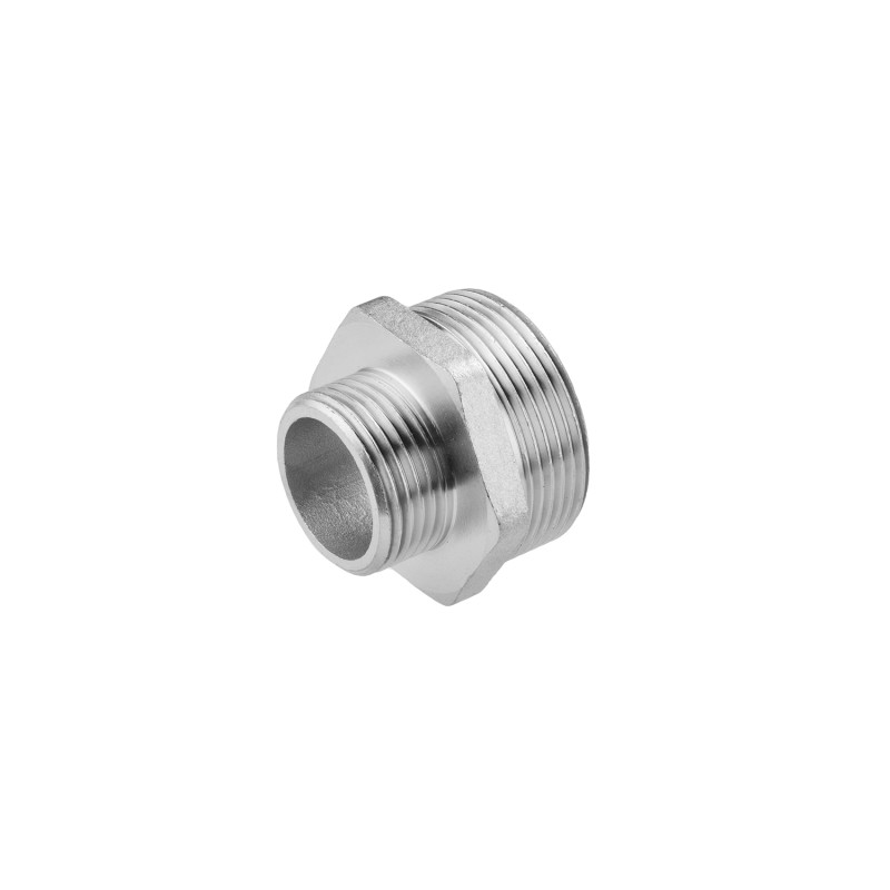 Ніпель перехідний посилений LexLine 1 1/2"х1 1/4" ЗЗ нікельований НК0522-Вн
