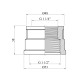 Муфта перехідна STA 1 1/2"х1 1/4" ВВ латунна