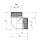 Кутник посилений LexLine 1 1/4" ЗЗ нікельований НК0126-Вн