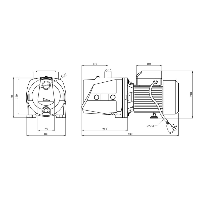 Насос поверхневий Forwater JSW 10M 1,1 кВт